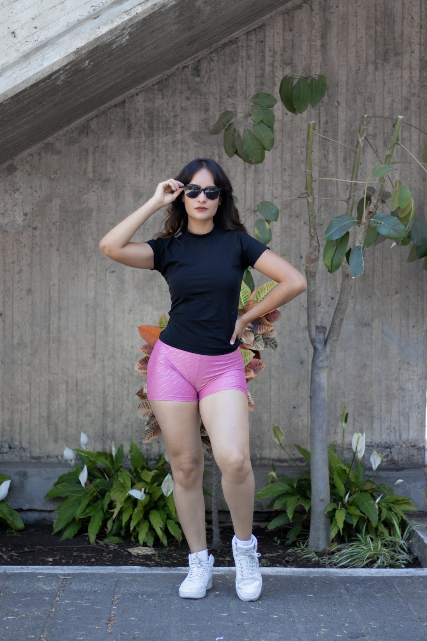 short deportivo rosa estampado sea