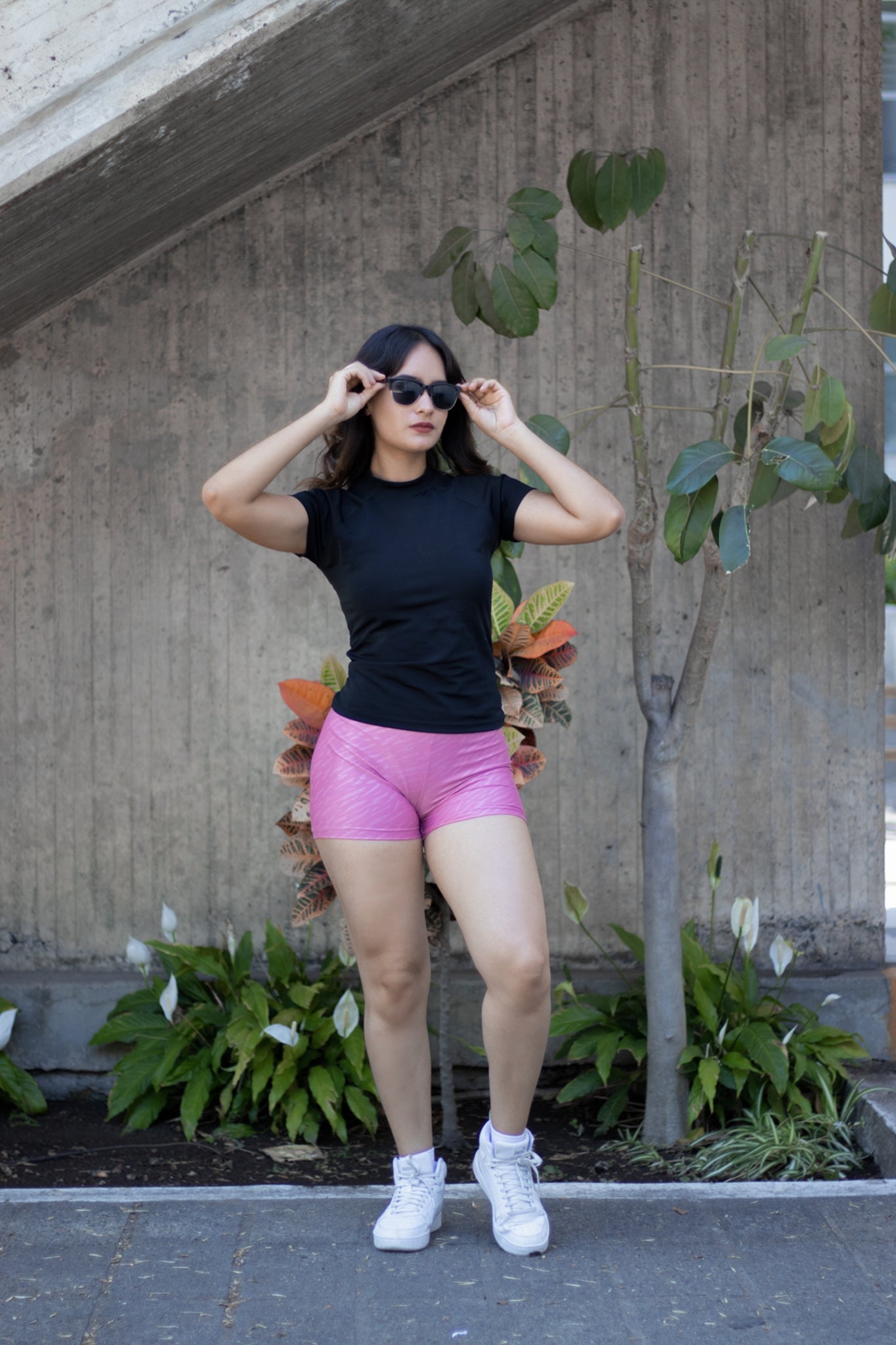 short deportivo rosa estampado sea