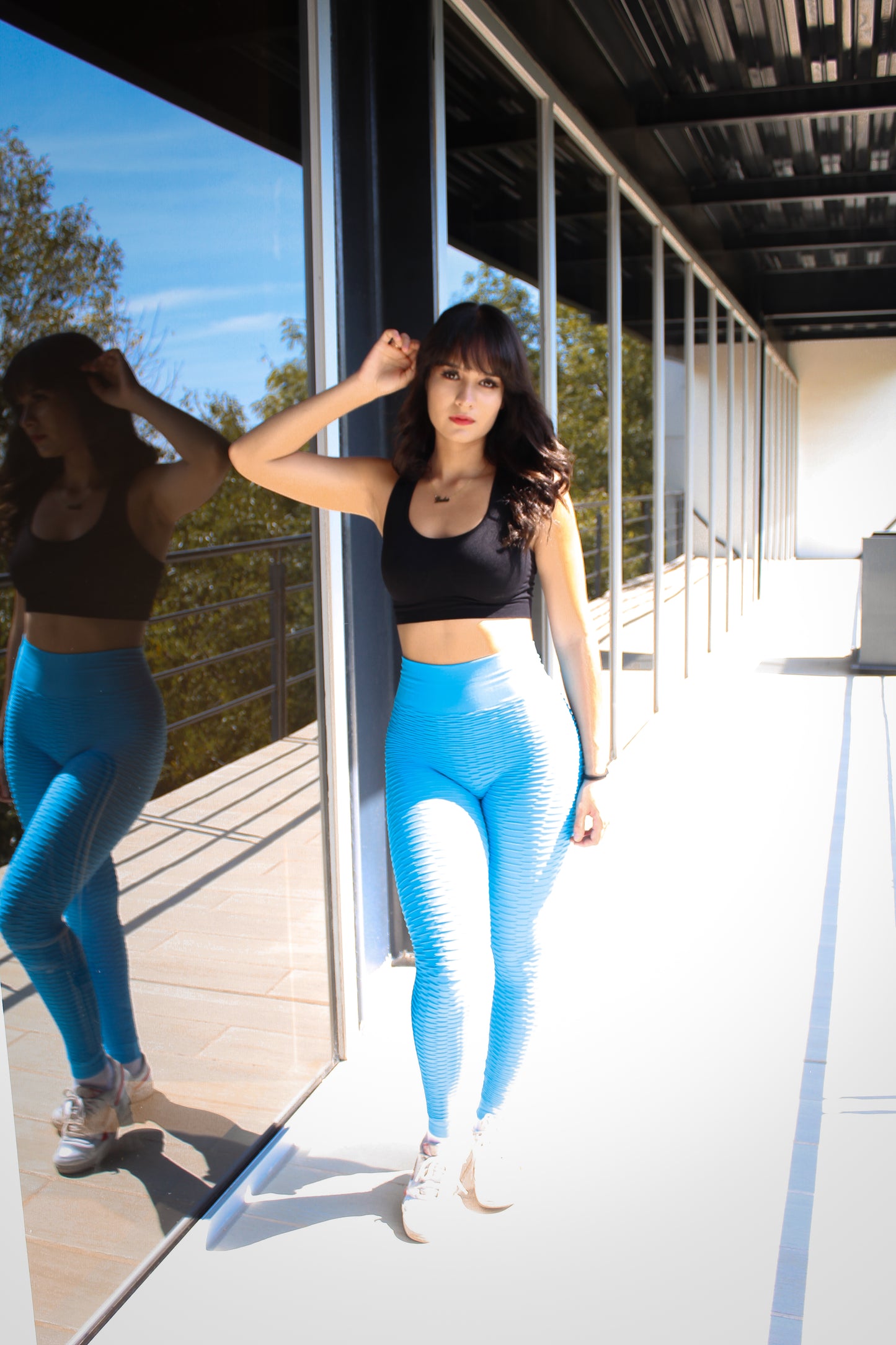 Conjunto Azul Con Negro Push-Up